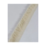 Beyaz Pamuk Keten Çoklu Püsküllü Çift Kişilik Nevresim Takımı (2 Yedek Yastıklı)