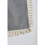 Gri Antrasit Ponponlu Kırlent 2 Adet Kırlent Kılıfı (43 x 43)