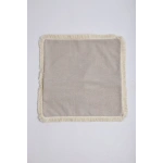 Bej Püsküllü Kırlent 2 Adet Kırlent Kılıfı 43 X 43