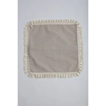 Bej Ponponlu Kırlent 2 Adet Kırlent Kılıfı