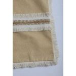 Sarı Keten Jüt Dantelli Kırlent 2 Adet Kırlent Kılıfı