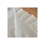 Ham Keten Krem FIRFIRLI Yuvarlak Masa Örtüsü