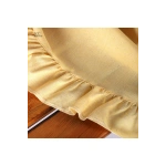 Sarı Keten FIRFIRLI Masa Örtüsü