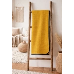 Waffle Dokuma Çok Amaçlı Pike TV Şalı / Battaniyesi - Sarı