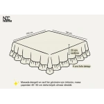 Gri Antrasit Keten Özel Seri FIRFIRLI Masa Örtüsü