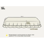 Premium Keten Beyaz Fırfırlı Masa Örtüsü