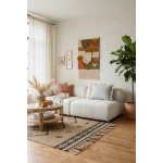 Ham Keten Krem Fırfırlı Kırlent 2 Adet Kırlent Kılıfı (43 x 43 )