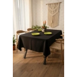 Premium Keten Siyah (DÜZ) Masa Örtüsü