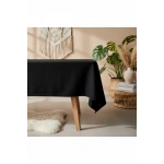 Premium Keten Siyah (DÜZ) Masa Örtüsü