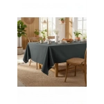 Premium Keten GRİ Füme (DÜZ) Masa Örtüsü