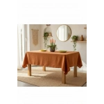 Premium Keten Tarçın (DÜZ) Masa Örtüsü