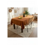 Premium Keten Tarçın (DÜZ) Masa Örtüsü