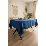 Premium Keten Lacivert (DÜZ) Masa Örtüsü