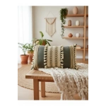 Mat Gri Kahverengi Dantelli Kırlent 2 Adet Kırlent Kılıfı (35 x 55)