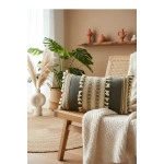 Mat Gri Kahverengi Dantelli Kırlent 2 Adet Kırlent Kılıfı (35 x 55)