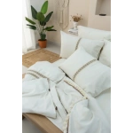 Ham Kahve Dantelli Otantik Tek Kişilik Nevresim Seti