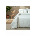 Ham Kahve Dantelli Otantik Çift Kişilik Nevresim Takımı