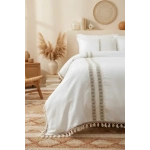 Ham Kahve Dantelli Otantik Çift Kişilik Nevresim Takımı