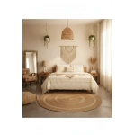 Beyaz Pamuk Keten Renkli Püsküllü Tek Kişilik Nevresim Takımı