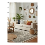 Ham Keten Baklava Mozaik Püsküllü Kırlent 2 Adet Kırlent Kılıfı 35x55