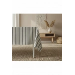 GRİ Çizgili Otantik Masa Örtüsü