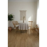 Bej Ham Ponponlu YUVARLAK Masa Örtüsü