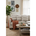 Mini Çift Püsküllü Keten Krem Kırlent 2 Adet Kırlent Kılıfı (43 x 43)