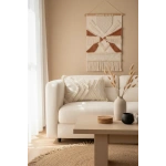 Çoklu Püsküllü Krem Keten Kırlent 2 Adet Kırlent Kılıfı (35 x 55)