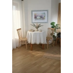 Beyaz Pamuk Keten Yuvarlak Ham Ponponlu Masa Örtüsü