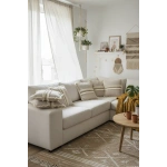 Bej Keten Jüt Dantelli Kırlent 2 Adet Kırlent Kılıfı (43 x 43)