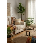 Sarı Keten Jüt Dantelli Kırlent 2 Adet Kırlent Kılıfı