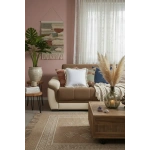 Keten Beyaz Ponponlu Kırlent 2 Adet Kırlent Kılıfı (43 x 43)