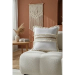 Beyaz Kalın Dantel Kırlent 2 Adet Kırlent Kılıfı 43 X 43