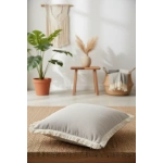 Bej Püsküllü Kırlent 2 Adet Kırlent Kılıfı 43 X 43