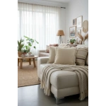 Sarı Püsküllü Kırlent 2 Adet Kırlent Kılıfı (43 x 43)