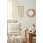 Özel Tasarım Jütlü Püsküllü Keten Krem Kırlent 2 Adet Kırlent Kılıfı ( 45 X 45)