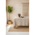 Organik Ham Keten Krem Masa Örtüsü