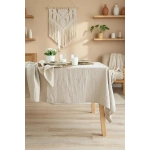 Organik Ham Keten Krem Masa Örtüsü