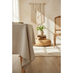 Organik Ham Keten Krem Masa Örtüsü