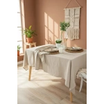 Organik Ham Keten Krem Masa Örtüsü