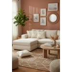 Özel Tasarım Çapraz Ponponlu Tekli Keten Krem Kırlent 2 Adet Kırlent Kılıfı (45X55)