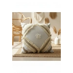 Özel Tasarım Keten Krem Kırlent 2 Adet Kırlent Kılıfı (43 x 43)