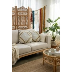 Özel Tasarım Keten Krem Kırlent 2 Adet Kırlent Kılıfı (43 x 43)