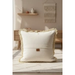 Özel Tasarım Keten Krem Kırlent 2 Adet Kırlent Kılıfı (43 x 43)