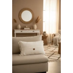 Özel Tasarım Runner Dantelli Keten Krem Kırlent 2 Adet Kırlent Kılıfı (35x55)