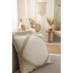 Özel Tasarım Keten Krem Kırlent 2 Adet Kırlent Kılıfı