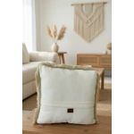 Özel Tasarım Keten Krem Kırlent 2 Adet Kırlent Kılıfı