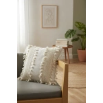 Özel Tasarım Ham Kalın Dantelli Keten Kırlent 2 Adet Kırlent Kılıfı (43 x 43)