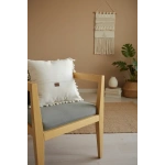 Özel Tasarım Ham Kalın Dantelli Keten Kırlent 2 Adet Kırlent Kılıfı (43 x 43)