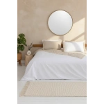 Ham Beyaz Çift Taraflı Tek Kişilik Nevresim Seti